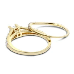 14K Yellow Gold Unique Diamond Engagement Ring Set 0.61ct -Its Hot Jewelry Shop 14k gold unique diamond engagement ring set 061ct p 23530 backye