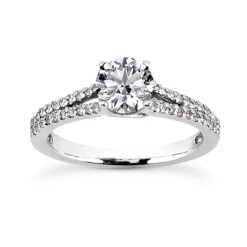 14K White Gold Unique Diamond Engagement Ring Set 0.84ct 20 14K White Gold Unique Diamond Engagement Ring Set 0.84ct -Its Hot Jewelry Shop 14k gold unique diamond engagement ring set 084ct p 23560 back white 20220426