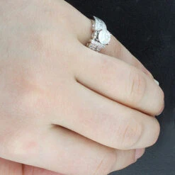 14K White Gold Unique Diamond Engagement Ring Setting 0.67ct -Its Hot Jewelry Shop 14k gold unique diamond engagement ring setting 067ct p 6415bod