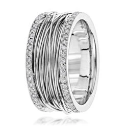 14K White Gold Unique Diamond Wedding Ring White Rose Yellow Gold 1 Carat Band -Its Hot Jewelry Shop 14k gold unique diamond wedding ring white rose yellow gold 1 carat band backwh