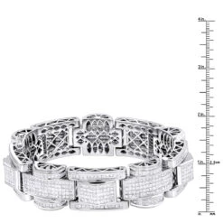 14K White Gold Unique Princess Cut Diamond Bracelet For Men 30ct Luxurman 9 14K White Gold Unique Princess Cut Diamond Bracelet For Men 30ct Luxurman -Its Hot Jewelry Shop 14k gold unique princess cut diamond bracelet for men 30ct by luxurman rulerwh