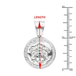14K White Gold Unisex Diamond Versace Style Pendant 0.60ct Medusa Medallion 13 14K White Gold Unisex Diamond Versace Style Pendant 0.60ct Medusa Medallion -Its Hot Jewelry Shop 14k gold unisex diamond versace style pendant 060ct p 271 rulerwh