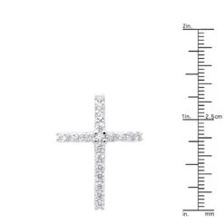 14K White Gold VS Diamond Cross Pendant For Men & Women 1.6Ct -Its Hot Jewelry Shop 14k gold vs diamond cross pendant for men women 16ct 000798 rulerwh