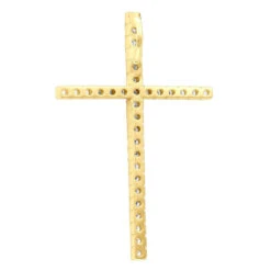 14K Yellow Gold White And Yellow Diamond Cross Pendant 0.72ct 14 14K Yellow Gold White And Yellow Diamond Cross Pendant 0.72ct -Its Hot Jewelry Shop 14k gold white and yellow diamond cross pendant 072ct p 6606 backye