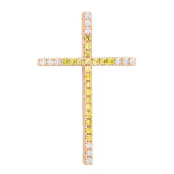 14K Yellow Gold White And Yellow Diamond Cross Pendant 0.72ct 12 14K Yellow Gold White And Yellow Diamond Cross Pendant 0.72ct -Its Hot Jewelry Shop 14k gold white and yellow diamond cross pendant 072ct p 6606 ro