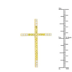 14K Yellow Gold White And Yellow Diamond Cross Pendant 0.72ct 17 14K Yellow Gold White And Yellow Diamond Cross Pendant 0.72ct -Its Hot Jewelry Shop 14k gold white and yellow diamond cross pendant 072ct p 6606 rulerye