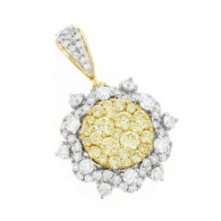 14K White Gold White And Yellow Diamond Ladies Flower Pendant 2.3ct 9 14K White Gold White And Yellow Diamond Ladies Flower Pendant 2.3ct -Its Hot Jewelry Shop 14k gold white and yellow diamond ladies flower pendant 23ct ye