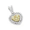 14K White Gold White And Yellow Diamonds Heart Pendant For Women 0.88ct 1 14K White Gold White And Yellow Diamonds Heart Pendant For Women 0.88ct -Its Hot Jewelry Shop 14k gold white and yellow diamonds heart pendant for women 088ct mainwh