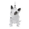 14K White Gold White Black Diamond Mini Bull Terrier Dog Pendant 3.85ct -Its Hot Jewelry Shop 14k gold white black diamond mini bull terrier dog pendant 385ct mainwh