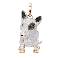 14K White Gold White Black Diamond Mini Bull Terrier Dog Pendant 3.85ct 10 14K White Gold White Black Diamond Mini Bull Terrier Dog Pendant 3.85ct -Its Hot Jewelry Shop 14k gold white black diamond mini bull terrier dog pendant 385ct ro