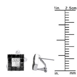 14K White Gold White Black Diamonds Stud Earrings 1.45ct 7 14K White Gold White Black Diamonds Stud Earrings 1.45ct -Its Hot Jewelry Shop 14k gold white black diamonds stud earrings 145ct p 5707 ruler white 20220227