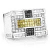 14K White Gold White Yellow Black Diamond Ring 1.65ct 2 14K White Gold White Yellow Black Diamond Ring 1.65ct -Its Hot Jewelry Shop 14k gold white yellow black diamond ring 165ct p 7124