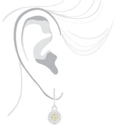 14K White Gold White Yellow Diamond Cluster Fashion Ladies Drop Earrings 1.45ct 11 14K White Gold White Yellow Diamond Cluster Fashion Ladies Drop Earrings 1.45ct -Its Hot Jewelry Shop 14k gold white yellow diamond cluster fashion ladies drop earrings 145ct bod