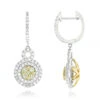 14K White Gold White Yellow Diamond Cluster Fashion Ladies Drop Earrings 1.45ct -Its Hot Jewelry Shop 14k gold white yellow diamond cluster fashion ladies drop earrings 145ct mainwh
