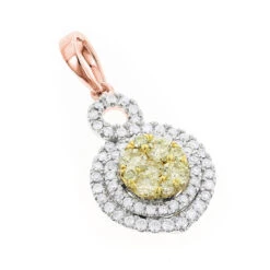 14K White Gold White Yellow Diamond Round Pendant For Women 1.15ct 9 14K White Gold White Yellow Diamond Round Pendant For Women 1.15ct -Its Hot Jewelry Shop 14k gold white yellow diamond round pendant for women 115ct ro