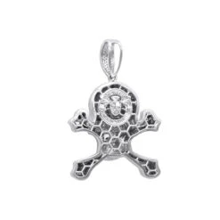 14K White Gold White Yellow Diamond Skull Pendant 10.62ct 11 14K White Gold White Yellow Diamond Skull Pendant 10.62ct -Its Hot Jewelry Shop 14k gold white yellow diamond skull pendant 1062ct back