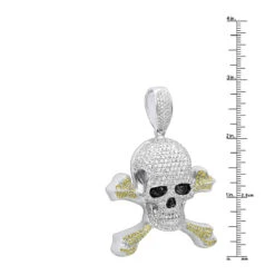 14K White Gold White Yellow Diamond Skull Pendant 10.62ct 13 14K White Gold White Yellow Diamond Skull Pendant 10.62ct -Its Hot Jewelry Shop 14k gold white yellow diamond skull pendant 1062ct rulerwh