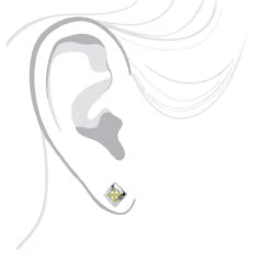 Unique 14K White Gold White Yellow Princess Cut Diamond Earrings Studs .5 10 Unique 14K White Gold White Yellow Princess Cut Diamond Earrings Studs .5 -Its Hot Jewelry Shop 14k gold white yellow princess cut diamond earrings 47 p 6310 body white