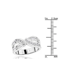 14K White Gold Women's Baguette Round Diamond Ring 0.5ct -Its Hot Jewelry Shop 14k gold womens baguette round diamond ring 069ct p 151 rulerwh