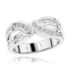 14K White Gold Women's Baguette Round Diamond Ring 0.5ct