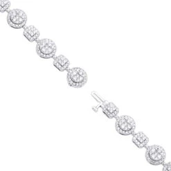 14K White Gold Women's Diamond Bracelet 6 Carat Pave Diamonds By Luxurman 15 14K White Gold Women's Diamond Bracelet 6 Carat Pave Diamonds By Luxurman -Its Hot Jewelry Shop 14k gold womens diamond bracelet 6 carat pave diamonds by luxurman backwh