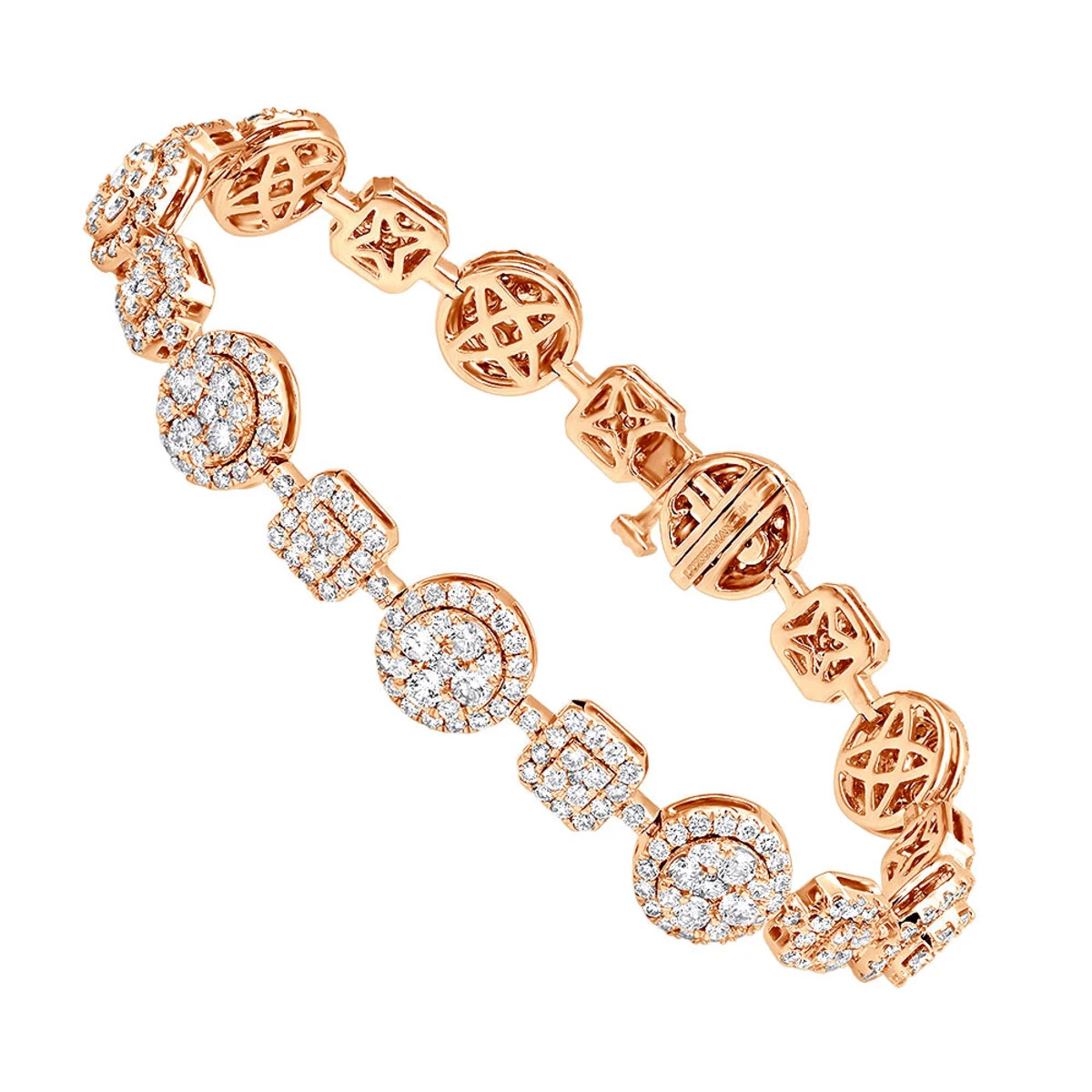 14K White Gold Women's Diamond Bracelet 6 Carat Pave Diamonds By Luxurman 5 14K White Gold Women's Diamond Bracelet 6 Carat Pave Diamonds By Luxurman - Image 3