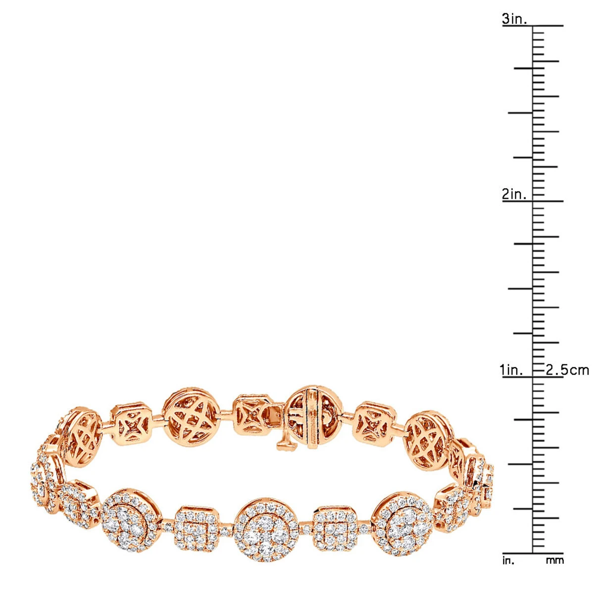 14K White Gold Women's Diamond Bracelet 6 Carat Pave Diamonds By Luxurman 12 14K White Gold Women's Diamond Bracelet 6 Carat Pave Diamonds By Luxurman - Image 10