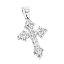 14K White Gold Women's Diamond Cross Pendant 2.12ct -Its Hot Jewelry Shop 14k gold womens diamond cross pendant 212ct p 6572 backwh