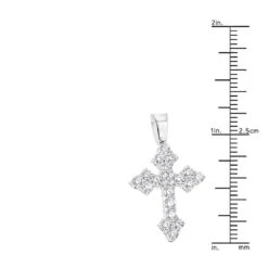 14K White Gold Women's Diamond Cross Pendant 2.12ct -Its Hot Jewelry Shop 14k gold womens diamond cross pendant 212ct p 6572 rulerwh
