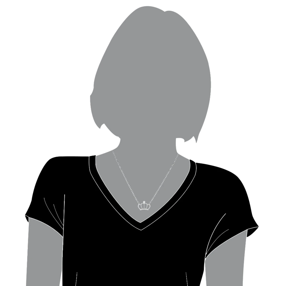 14K Yellow Gold Women's Diamond Crown Pendant Necklace 0.15ct 7 14K Yellow Gold Women's Diamond Crown Pendant Necklace 0.15ct - Image 5