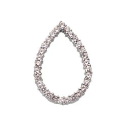 14K White Gold Women's Diamond Pendant 0.73ct
