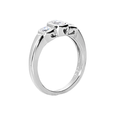 Thin 14K White Gold Women's Diamond Ring 0.80ct 5 Thin 14K White Gold Women's Diamond Ring 0.80ct - Image 3