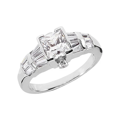 14K White Gold Women's Diamond Ring 1.88ct 3 14K White Gold Women's Diamond Ring 1.88ct