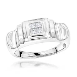 14K Yellow Gold Women's Diamond Ring Princess Diamonds 0.25ct 9 14K Yellow Gold Women's Diamond Ring Princess Diamonds 0.25ct -Its Hot Jewelry Shop 14k gold womens diamond ring princess diamonds 03ct p 233 wh