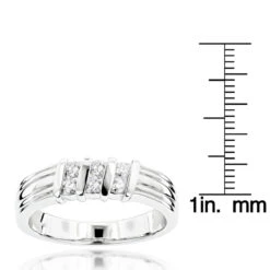 14K White Gold Women's Diamond Wedding Band 0.30ct -Its Hot Jewelry Shop 14k gold womens diamond wedding band 030ct p 27441 rulerwh