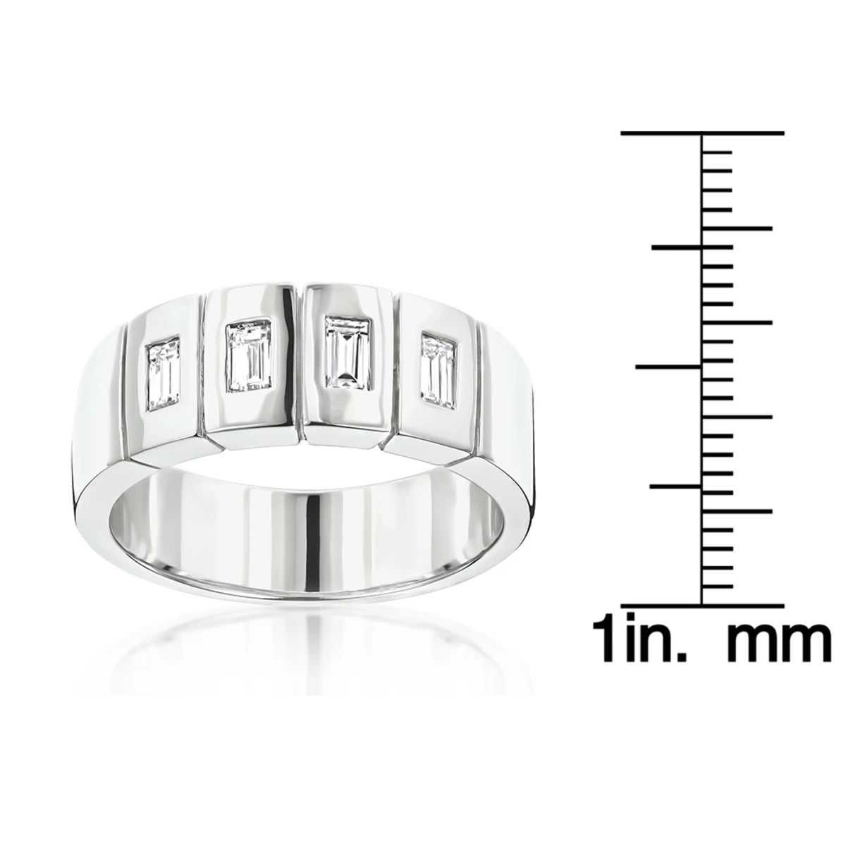 14K White Gold Women's Diamond Wedding Band 0.80ct 8 14K White Gold Women's Diamond Wedding Band 0.80ct - Image 6