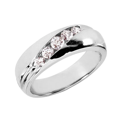 14K White Gold Women's Diamond Wedding Ring 0.34ct 3 14K White Gold Women's Diamond Wedding Ring 0.34ct