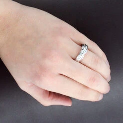 14K White Gold Women's Diamond Wedding Ring 0.40ct 6mm -Its Hot Jewelry Shop 14k gold womens diamond wedding ring 040ct p 27485bod