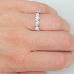 Thin 14K White Gold Women's Round Cut Diamond Ring 0.75ct 7 Thin 14K White Gold Women's Round Cut Diamond Ring 0.75ct -Its Hot Jewelry Shop 14k gold womens round cut diamond ring 075ct p 5834bod