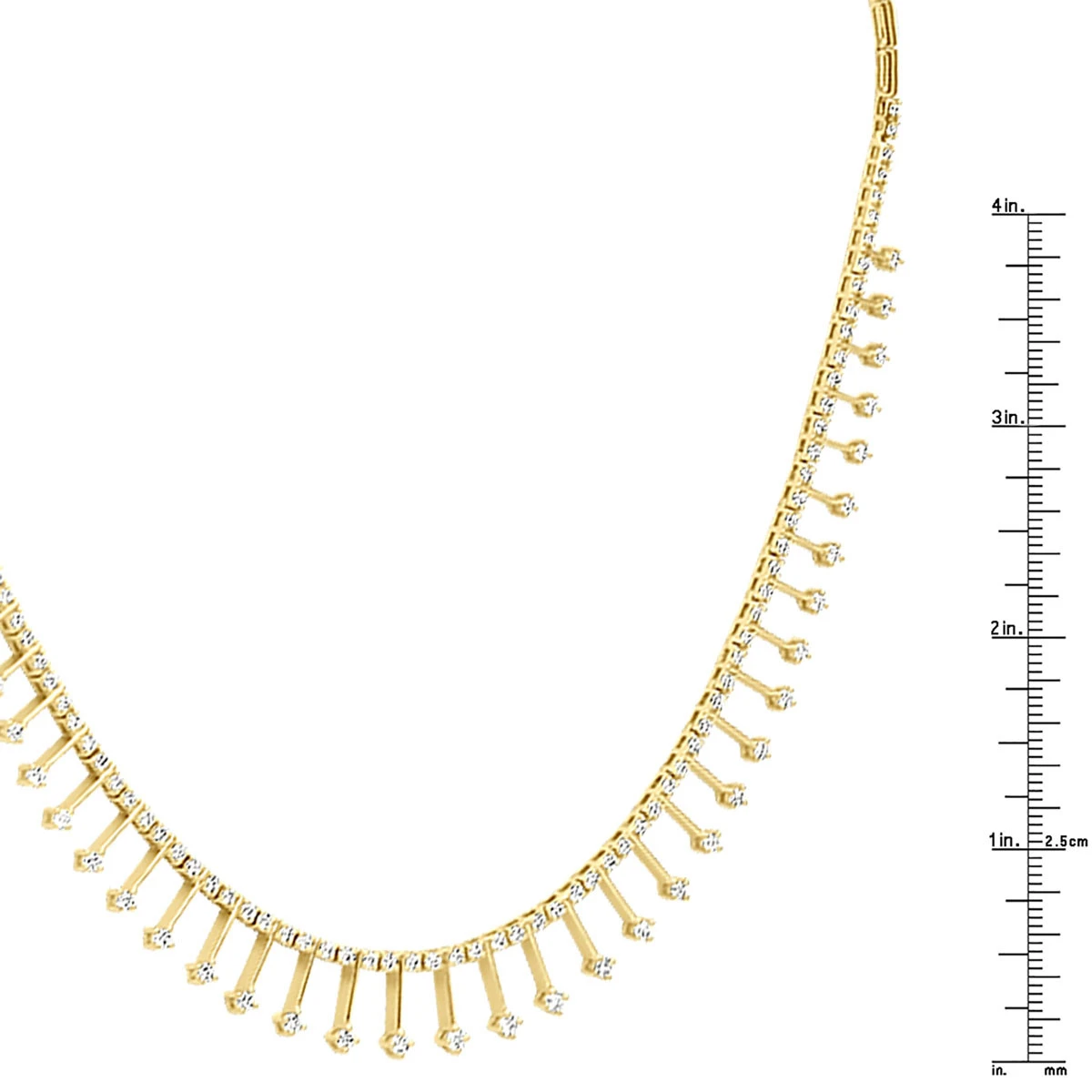 14K White Gold Women's Round Diamond Necklace 4.44ct 8 14K White Gold Women's Round Diamond Necklace 4.44ct - Image 6