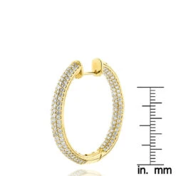 14K Rose Gold Large Inside Out Diamond Hoop Earrings 6ct -Its Hot Jewelry Shop 14k inside out diamond hoop earrings 600ct p 35702 rulerye