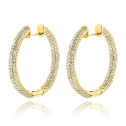 14K Rose Gold Large Inside Out Diamond Hoop Earrings 6ct -Its Hot Jewelry Shop 14k inside out diamond hoop earrings 600ct p 35702 ye