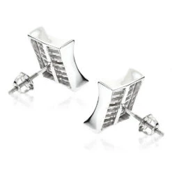 14K White Gold Invisible Set Princess Cut Diamond Stud Earrings For Men And Women 1.25ct Kite Shape -Its Hot Jewelry Shop 14k invisible set princess cut diamond earrings 125ct p 97 backwh 1