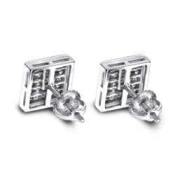 14K White Gold Invisible Set Princess Diamond Stud Earrings 0.55ct -Its Hot Jewelry Shop 14k invisible set princess diamond stud earrings 060ct p 6163 backwh