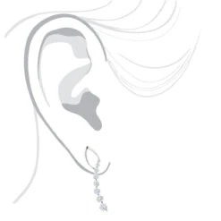 Journey Diamond Earrings For Women 14K White Gold 1.1ct -Its Hot Jewelry Shop 14k journey diamond earrings 132ct p 22554 bodwh