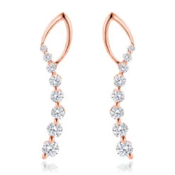 Journey Diamond Earrings For Women 14K White Gold 1.1ct -Its Hot Jewelry Shop 14k journey diamond earrings 132ct p 22554 ro