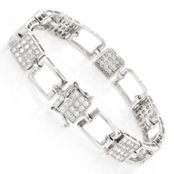 14K White Gold Ladies Diamond Bracelet 2.98ct 11 14K White Gold Ladies Diamond Bracelet 2.98ct -Its Hot Jewelry Shop 14k ladies diamond bracelet 298ct p 41382 backwh