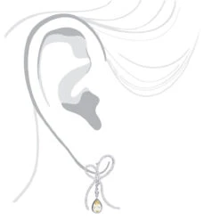 14K White Gold Lemon Quartz Diamond Bow Earrings 1.23ct -Its Hot Jewelry Shop 14k lemon quartz diamond bow earrings 123ct p 22346 body white