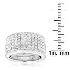 14K White Gold Men's Designer Diamond Wedding Band 2.05ct -Its Hot Jewelry Shop 14k mens designer diamond wedding band 205ct p 40412 rulerwh