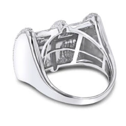 14K White Gold Men's Genuine Diamond Ring 1.20ct -Its Hot Jewelry Shop 14k mens genuine diamond ring 120ct p 41436 backwh